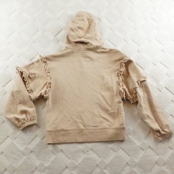 Rebecca Minkoff Tiered Fluttered Sleeve Hoodie Womens Extra Small - Picture 9 of 10